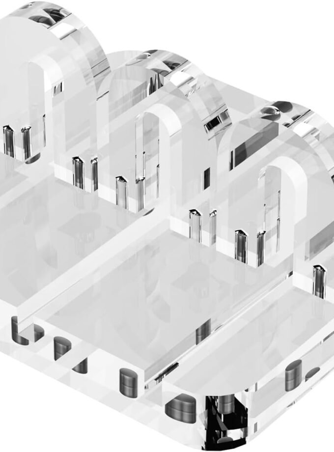 Acrylic Cord Organizer,Cable Management,Cord Holder Management for Tangle-Free Desk & Travel,Phone Charger Holder,Acrylic Desk Accessories （ Clear）