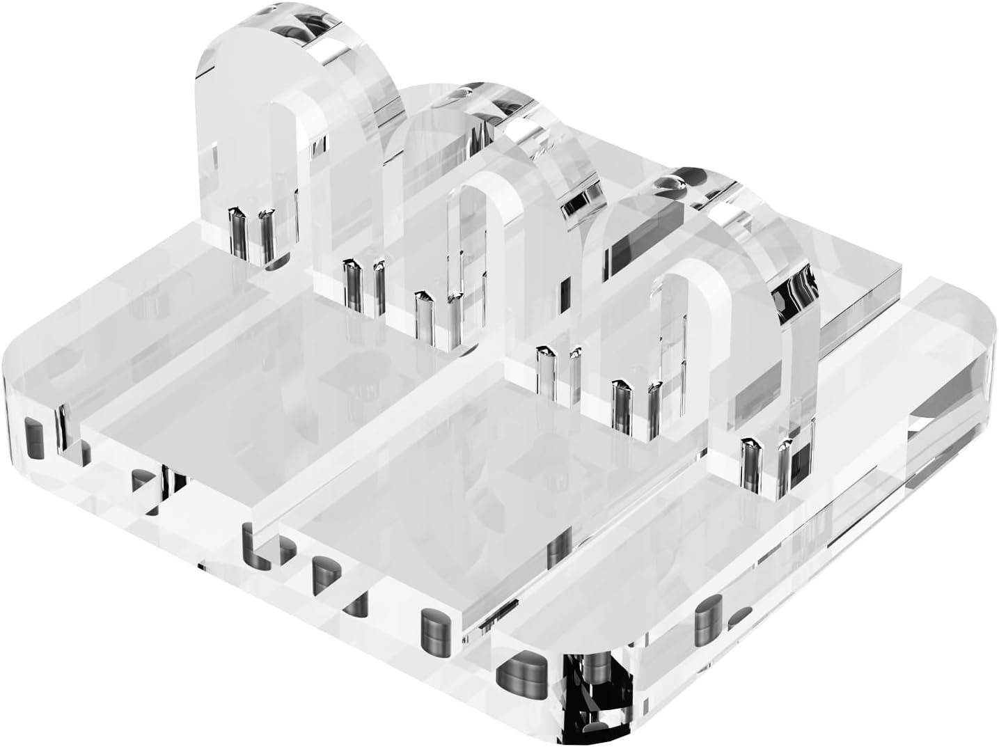 Acrylic Cord Organizer,Cable Management,Cord Holder Management for Tangle-Free Desk & Travel,Phone Charger Holder,Acrylic Desk Accessories ( Clear)