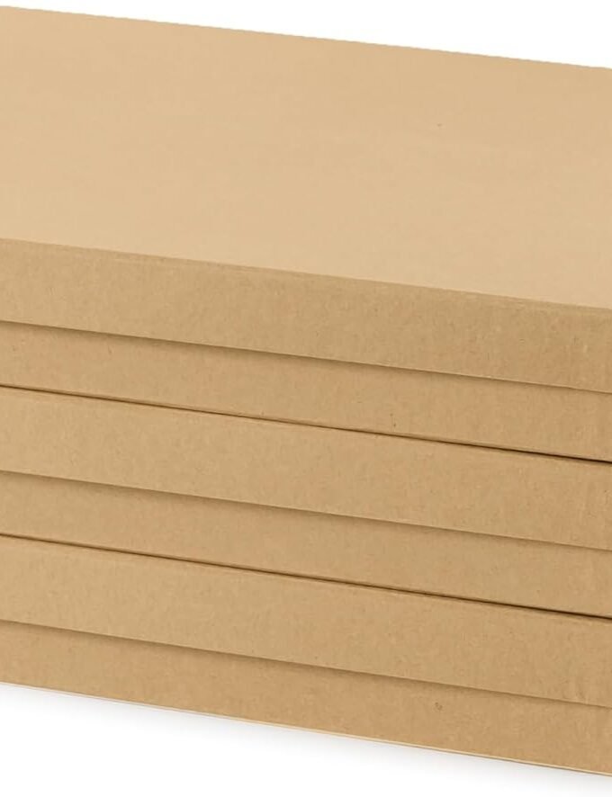 Document Storage Boxes - Set of 3 (13.2" x 9.8" x 1.8"), Versatile Photo & Craft Organizer for Home Office, Stackable Cardboard Storage for s, Papers, Files & Memorabilia, Kraft